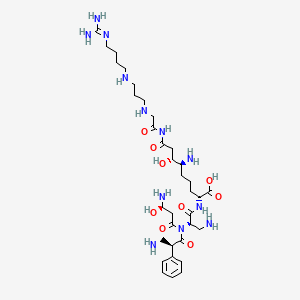 molecular formula C34H60N12O9 B1201106 Edeine F CAS No. 71750-64-6