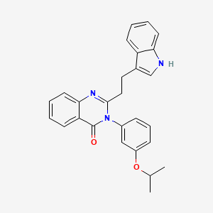 B1201110 2-[2-(1H-Indol-3-yl)ethyl]-3-(3-isopropyloxyphenyl)quinazolin-4(3H)-one CAS No. 133040-68-3