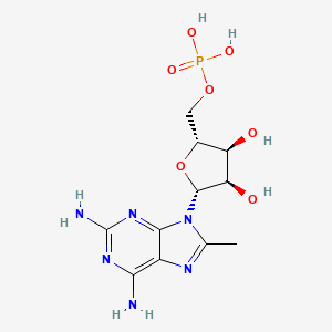 molecular formula C11H17N6O7P B1201112 Poly(2-amino-8-methyladenylic acid) CAS No. 97374-44-2