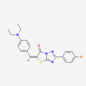 (5E)-2-(4-bromophenyl)-5-[4-(diethylamino)benzylidene][1,3]thiazolo[3,2-b][1,2,4]triazol-6(5H)-one