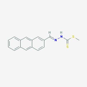 molecular formula C17H14N2S2 B12011170 methyl N-[(E)-anthracen-2-ylmethylideneamino]carbamodithioate CAS No. 387361-60-6