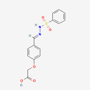 (4-(2-(Phenylsulfonyl)carbohydrazonoyl)phenoxy)acetic acid