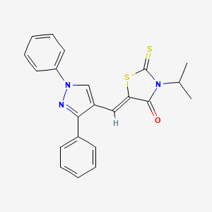 (5Z)-5-[(1,3-diphenyl-1H-pyrazol-4-yl)methylene]-3-isopropyl-2-thioxo-1,3-thiazolidin-4-one