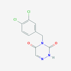 molecular formula C10H7Cl2N3O2 B12011244 4-[(3,4-Dichlorophenyl)methyl]-1,2,4-triazine-3,5(2H,4H)-dione CAS No. 61959-26-0