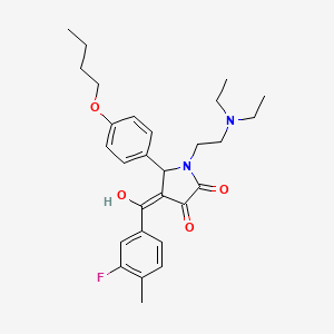 5-(4-Butoxyphenyl)-1-(2-(diethylamino)ethyl)-4-(3-fluoro-4-methylbenzoyl)-3-hydroxy-1H-pyrrol-2(5H)-one