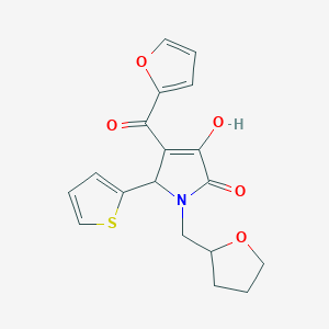 4-(2-Furoyl)-3-hydroxy-1-(tetrahydro-2-furanylmethyl)-5-(2-thienyl)-1,5-dihydro-2H-pyrrol-2-one