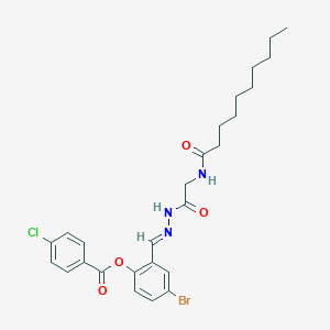 [4-bromo-2-[(E)-[[2-(decanoylamino)acetyl]hydrazinylidene]methyl]phenyl] 4-chlorobenzoate