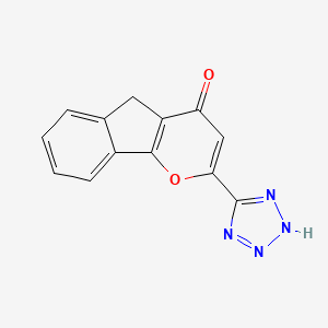 molecular formula C13H8N4O2 B1201135 2-(2h-Tetrazol-5-yl)indeno[1,2-b]pyran-4(5h)-one CAS No. 85582-31-6