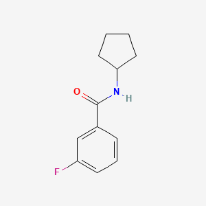 molecular formula C12H14FNO B12011355 N-cyclopentyl-3-fluorobenzamide 