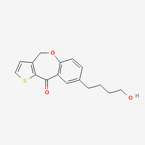 molecular formula C16H16O3S B1201136 4-(4,10-Dihydro-10-oxothieno(3,2-c)(1)-benzoxepin-8-yl)butanol CAS No. 86223-08-7