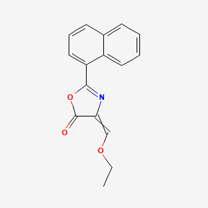 molecular formula C16H13NO3 B1201147 2-(1-萘基)-4-(乙氧亚甲基)-5(4H)-噁唑酮 CAS No. 269733-57-5