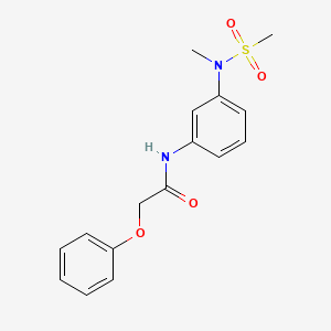 molecular formula C16H18N2O4S B1201149 N-[3-[甲基(甲基磺酰)氨基]苯基]-2-苯氧基乙酰胺 