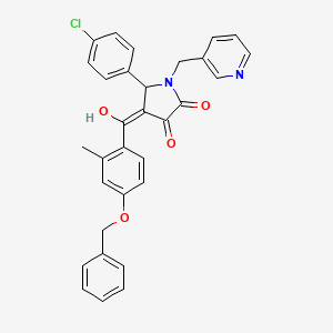 4-(4-(Benzyloxy)-2-methylbenzoyl)-5-(4-chlorophenyl)-3-hydroxy-1-(pyridin-3-ylmethyl)-1H-pyrrol-2(5H)-one