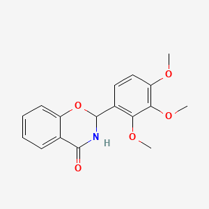 molecular formula C17H17NO5 B1201155 2-(2,3,4-Trimethoxyphenyl)-2,3-dihydro-1,3-benzoxazin-4-one 