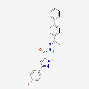 N'-(1-([1,1'-Biphenyl]-4-yl)ethylidene)-5-(4-fluorophenyl)-1H-pyrazole-3-carbohydrazide