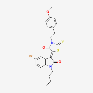 5-(5-Bromo-1-butyl-2-oxoindolin-3-ylidene)-3-(4-methoxyphenethyl)-2-thioxothiazolidin-4-one