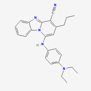 1-{[4-(Diethylamino)phenyl]amino}-3-propylpyrido[1,2-a]benzimidazole-4-carbonitrile