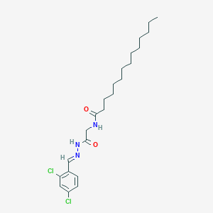 molecular formula C23H35Cl2N3O2 B12011578 N-(2-(2-(2,4-Dichlorobenzylidene)hydrazino)-2-oxoethyl)tetradecanamide CAS No. 765278-27-1