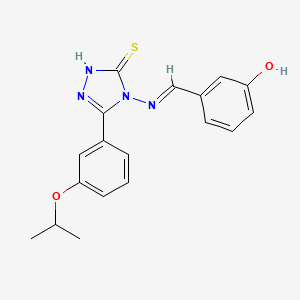 3-(((3-(3-Isopropoxyphenyl)-5-mercapto-4H-1,2,4-triazol-4-yl)imino)methyl)phenol