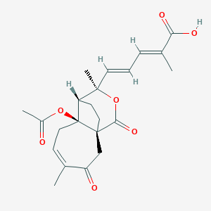 molecular formula C22H26O7 B1201162 Pseudolaric acid F 