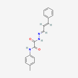 N-(4-Methylphenyl)-2-oxo-2-(2-(3-phenyl-2-propenylidene)hydrazino)acetamide