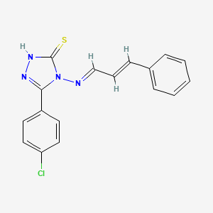 5-(4-Chlorophenyl)-4-((3-phenyl-2-propenylidene)amino)-4H-1,2,4-triazole-3-thiol