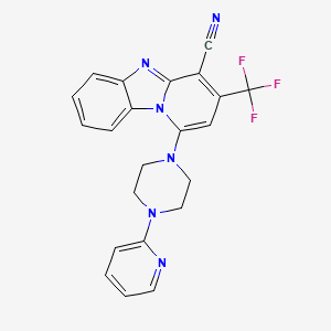 1-[4-(2-Pyridinyl)-1-piperazinyl]-3-(trifluoromethyl)pyrido[1,2-A]benzimidazole-4-carbonitrile