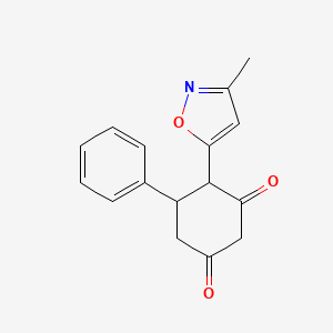 molecular formula C16H15NO3 B1201171 4-(3-甲基-5-异噁唑基)-5-苯基环己烷-1,3-二酮 