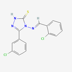 4-((2-Chlorobenzylidene)amino)-5-(3-chlorophenyl)-4H-1,2,4-triazole-3-thiol