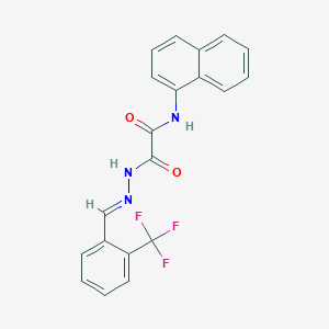 molecular formula C20H14F3N3O2 B12011774 N-(1-Naphthyl)-2-oxo-2-(2-(2-(trifluoromethyl)benzylidene)hydrazino)acetamide CAS No. 330858-72-5