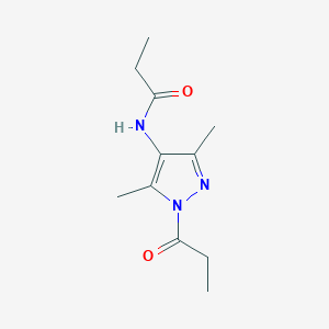 N-[3,5-dimethyl-1-(1-oxopropyl)-4-pyrazolyl]propanamide