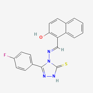 3-(4-Fluorophenyl)-4-(((2-hydroxynaphthalen-1-yl)methylene)amino)-1H-1,2,4-triazole-5(4H)-thione