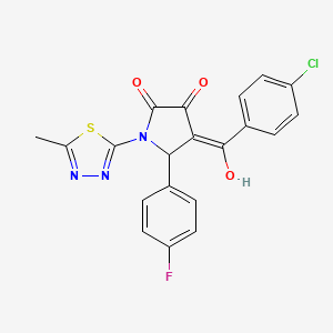 4-[(4-chlorophenyl)carbonyl]-5-(4-fluorophenyl)-3-hydroxy-1-(5-methyl-1,3,4-thiadiazol-2-yl)-1,5-dihydro-2H-pyrrol-2-one