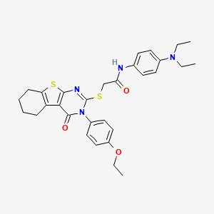 N-[4-(diethylamino)phenyl]-2-{[3-(4-ethoxyphenyl)-4-oxo-3,4,5,6,7,8-hexahydro[1]benzothieno[2,3-d]pyrimidin-2-yl]sulfanyl}acetamide