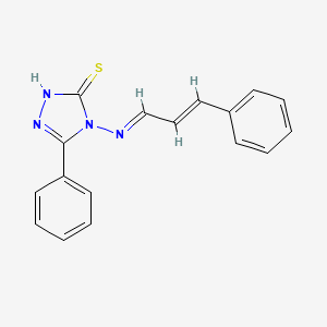 5-phenyl-4-{[(1E,2E)-3-phenylprop-2-en-1-ylidene]amino}-4H-1,2,4-triazole-3-thiol