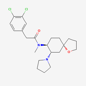 molecular formula C22H30Cl2N2O2 B1201206 Spiradoline mesylate salt CAS No. 87151-85-7