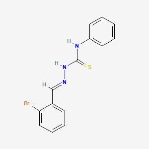 molecular formula C14H12BrN3S B12012076 2-bromobenzaldehyde N-phenylthiosemicarbazone CAS No. 301809-24-5