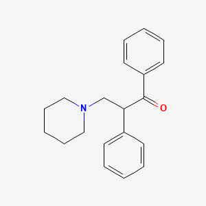 molecular formula C20H23NO B12012077 3-Piperidino-2-phenylpropiophenone CAS No. 20451-28-9