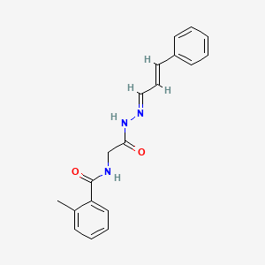 2-Methyl-N-(2-oxo-2-(2-(3-phenyl-2-propenylidene)hydrazino)ethyl)benzamide