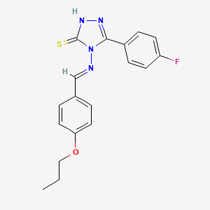 5-(4-Fluorophenyl)-4-((4-propoxybenzylidene)amino)-4H-1,2,4-triazole-3-thiol