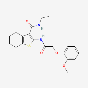 N-ethyl-2-{[(2-methoxyphenoxy)acetyl]amino}-4,5,6,7-tetrahydro-1-benzothiophene-3-carboxamide