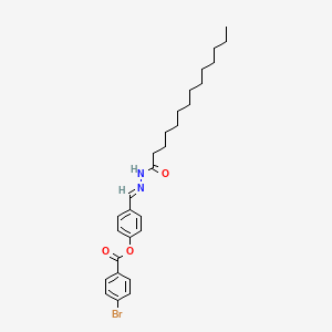 4-(2-Tetradecanoylcarbohydrazonoyl)phenyl 4-bromobenzoate