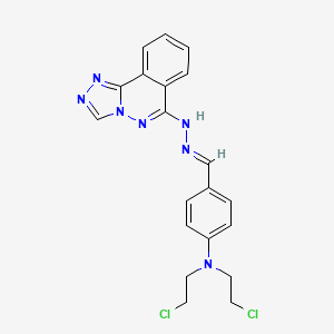 N,N-bis(2-chloroethyl)-4-{(E)-[2-([1,2,4]triazolo[3,4-a]phthalazin-6-yl)hydrazinylidene]methyl}aniline