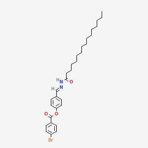 molecular formula C30H41BrN2O3 B12012253 4-(2-Palmitoylcarbohydrazonoyl)phenyl 4-bromobenzoate CAS No. 769142-15-6