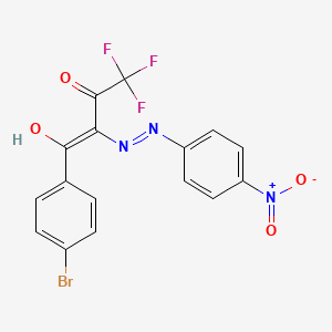 (2E)-1-(4-bromophenyl)-4,4,4-trifluoro-2-[2-(4-nitrophenyl)hydrazinylidene]butane-1,3-dione