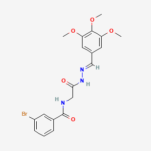 molecular formula C19H20BrN3O5 B12012342 3-Bromo-N-(2-oxo-2-(2-(3,4,5-trimethoxybenzylidene)hydrazino)ethyl)benzamide CAS No. 764653-72-7