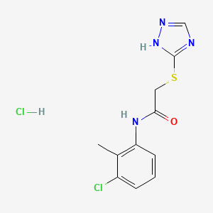 2-((4H-1,2,4-Triazol-3-yl)thio)-N-(3-chloro-2-methylphenyl)acetamide hydrochloride