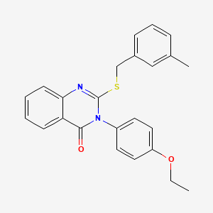 molecular formula C24H22N2O2S B12012348 3-(4-Ethoxyphenyl)-2-{[(3-methylphenyl)methyl]sulfanyl}-3,4-dihydroquinazolin-4-one CAS No. 573930-30-0