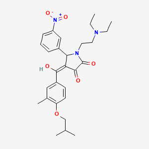 1-[2-(diethylamino)ethyl]-3-hydroxy-4-(4-isobutoxy-3-methylbenzoyl)-5-(3-nitrophenyl)-1,5-dihydro-2H-pyrrol-2-one