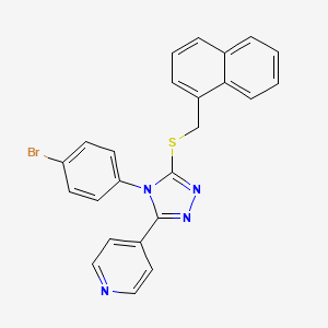 4-(4-(4-Bromophenyl)-5-((1-naphthylmethyl)thio)-4H-1,2,4-triazol-3-YL)pyridine